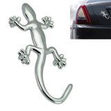Car Decal with Figure of Wall Gecko -Silvery