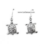 Dangly Sterling Turtle Earrings