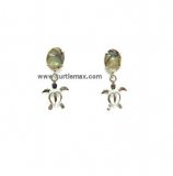 Earth Turtle Abalone Earrings