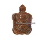 Carved Stone Turtle Charm: Goldstone - STRENGTH