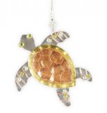 Hammered Copper Sea Turtle Ornament