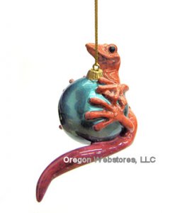 Kitty's Critters Gecko Ornament: Oops