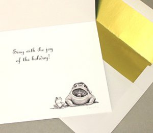 "Sing With Joy" Frog Christmas Cards - Box of 10