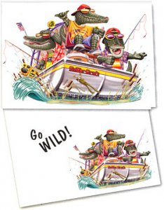 Go Wild Gator Greeting Card