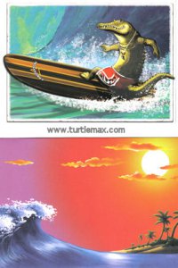 Gator Surf Greeting Card