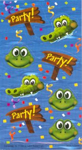 Frog/Alligator Swamp Party Stickers