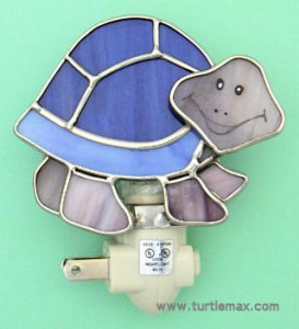 Stained Glass Smiling Turtle Nightlight