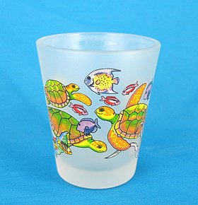 Sea Turtles Frosted Shot Glass