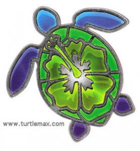 Chromed Sea Turtle Sticker