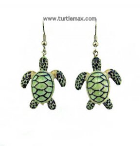 Porcelain Sea Turtle Earrings