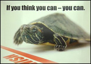 "If You Think You Can" Turtle Poster