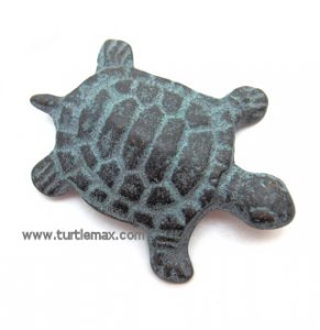 Small Antiqued Brass Turtle