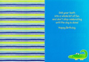 Fun Gator Birthday Card