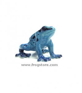 "Sapphire" Blue Mini Porcelain Dart Frog