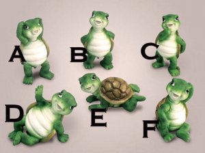 Funny Frolicking Turtle Figurines