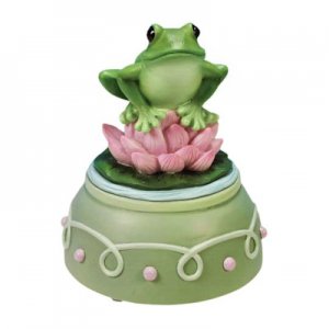Music-Box Frog Figurine