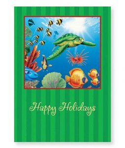 "Happy Holidays" SeaTurtle Reef Holiday Cards (16)