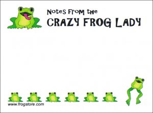 "Crazy Frog Lady" Sticky Notes