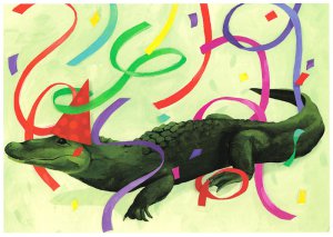 "Snappy Birthday" Alligator Card