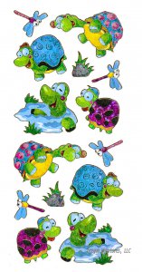 Cute Laser-Cut Mylar Turtle Stickers