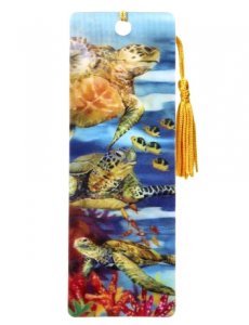 3-D Sea Turtle Tasseled Bookmark