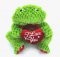 Plush Frog with "I Love You" Heart