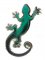 Chromed Green Gecko Sticker